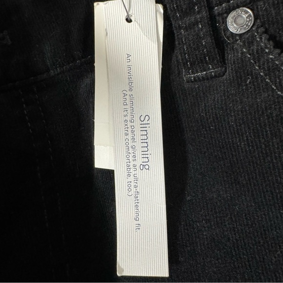 Talbots Flawless 5 Pocket Hi Waist Black Corduroy Straight Leg Pants - Picture 9 of 12